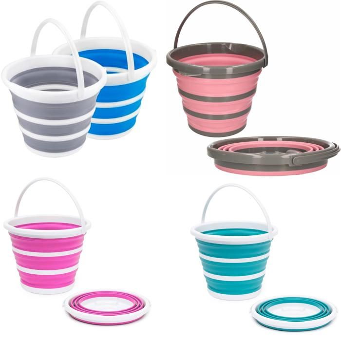 Seau pliable de Silicone, pliant le récipient pliable de stockage l'eau 5L