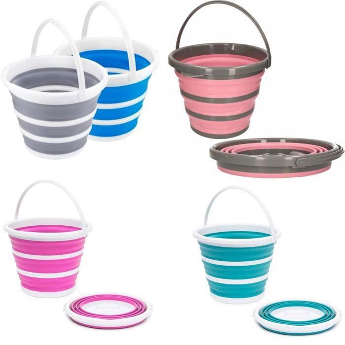 Seau pliable de Silicone, pliant le récipient pliable de stockage l'eau 10L