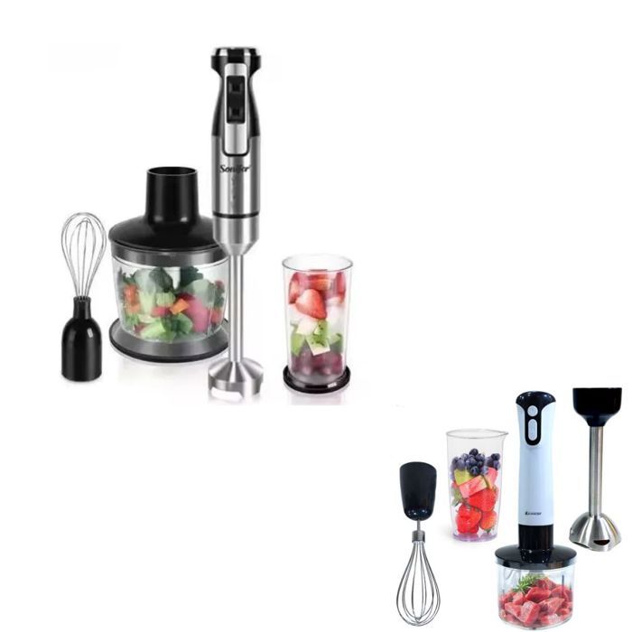 Mixeur plongeant 3 en 1 multifonction, hachoir, fouet électrique rapide en acier inoxydable 600 W pour la maison