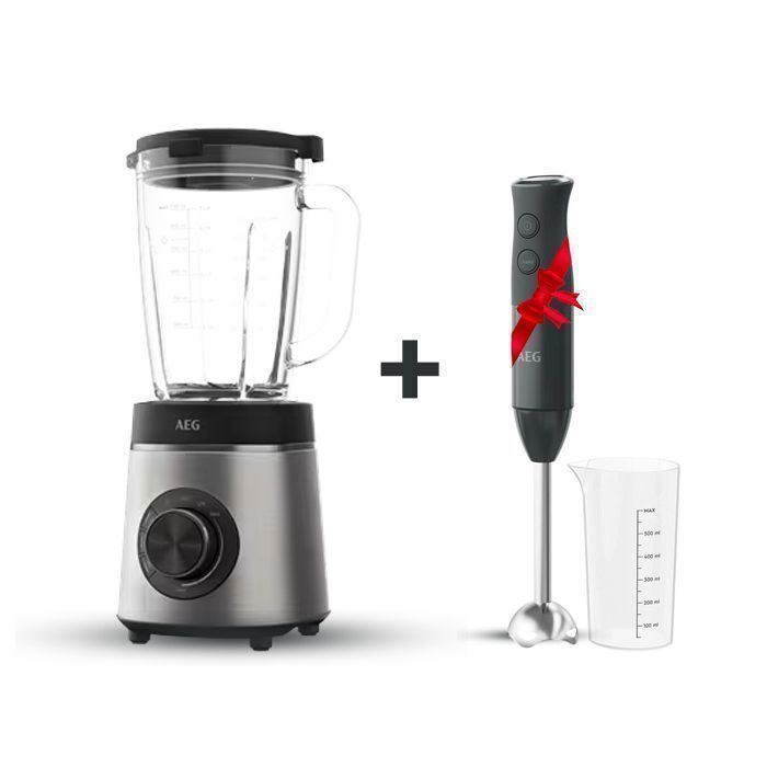 Pack - Blender K6TB1-700S, 1.75L BOL - Inox, AEG + HB4 Mixeur plongeant - 600W