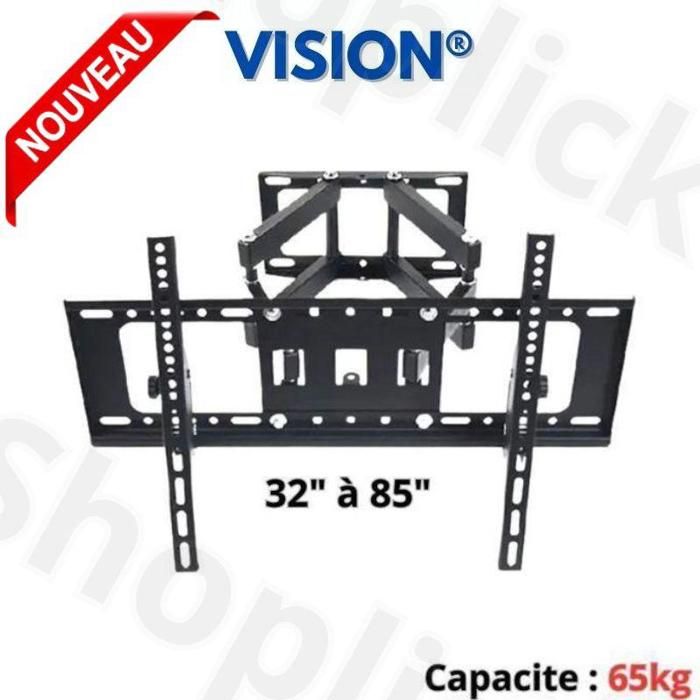 Support mural tv pour téléviseurs LCD LED TV à écran plat de 32" à 85". 65kg