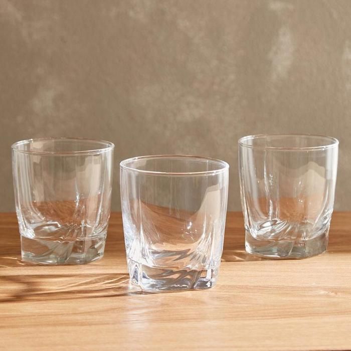 Set de 6 Verres transparent 300ml à eau ou jus très bonne qualité du verre - models aléatoires
