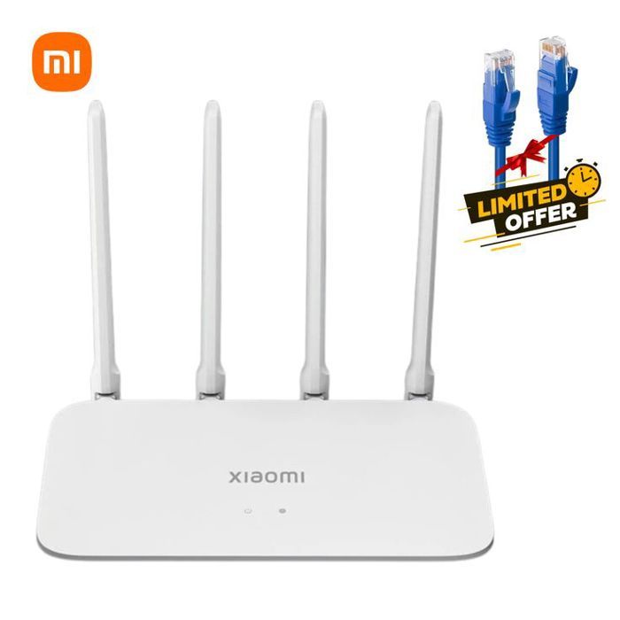 Xiaomi Router AC1200 – WiFi Routeur Haut Débit avec 3 Ports RJ45 Gigabit + Câble Réseau Gratuit