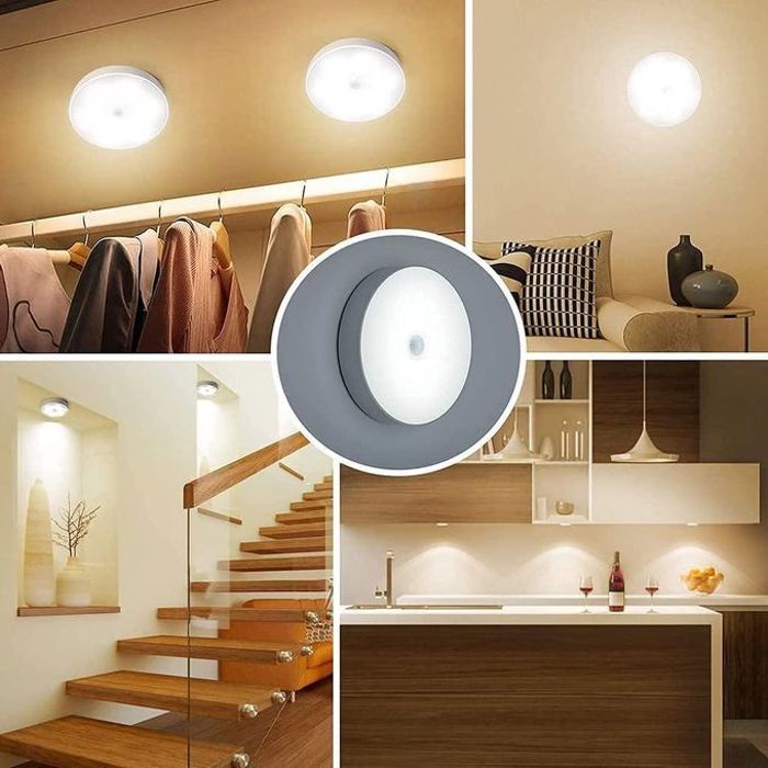 Lampe LED pour placard avec détecteur de mouvement et télécommande, éclairage sous meuble avec fixation magnétique pour cuisine.