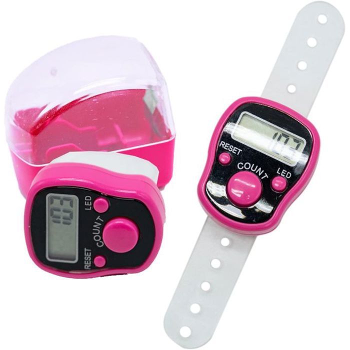 Compteur de Tasbih électronique avec boîtier transparent et design compact