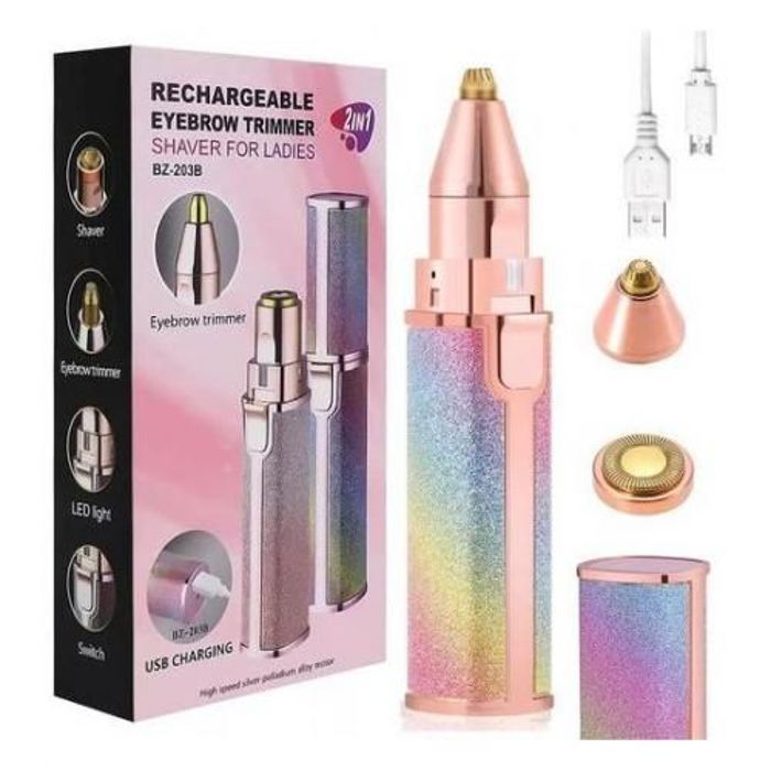 2 en 1 Epilateur Multifonctionnel Rechargeable Hair Remover Electric Trimmer USB
