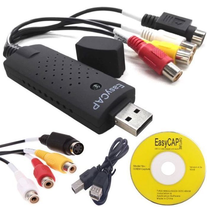 Clé Easy Cap USB 2.0, clé USB de capture audio/vidéo - Convertisseur VHS vers numérique