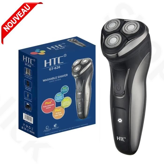 Tondeuse Rasoir HTC GT-626 pour hommes, tondeuse à cheveux rechargeable par USB, machine à raser la barbe.