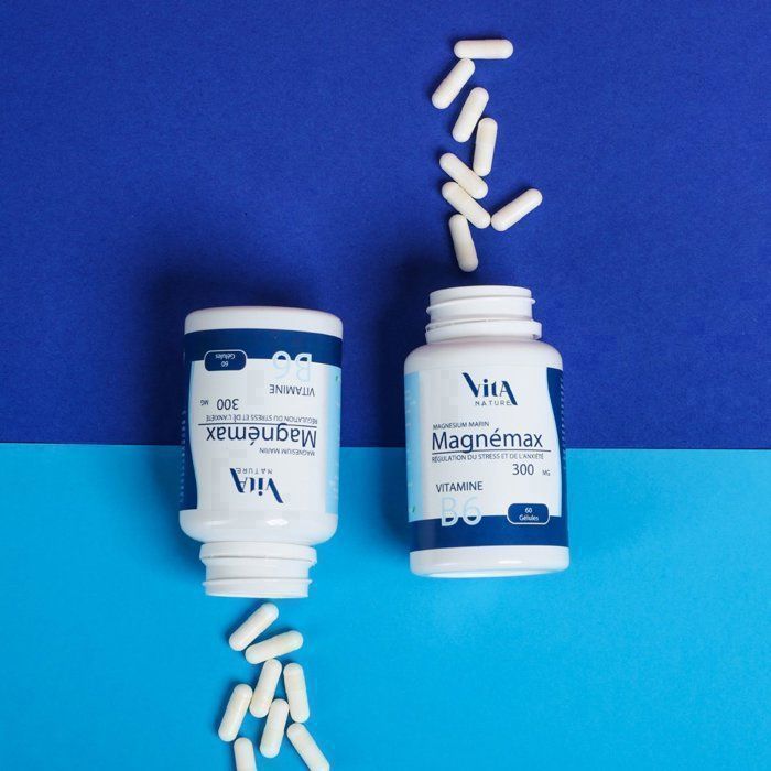 Magnésium marin Vitamine B6 300 MG 60 gélules