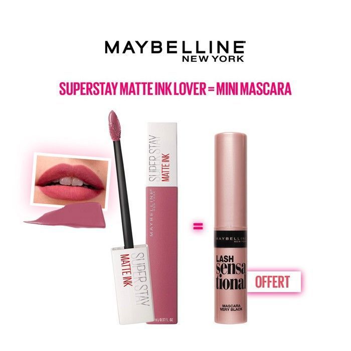SUPERSTAY MATTE INK 15 LOVER = Mini Mascara LASH SENSATIONAL