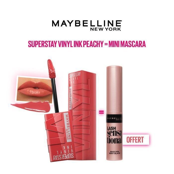 SUPERSTAY VINYL  INK 120 PUNCHY = Mini Mascara LASH SENSATIONAL