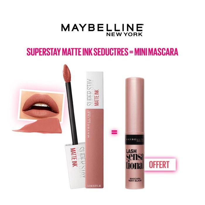 SUPERSTAY MATTE INK  65 SEDUCTRES = Mini Mascara LASH SENSATIONAL