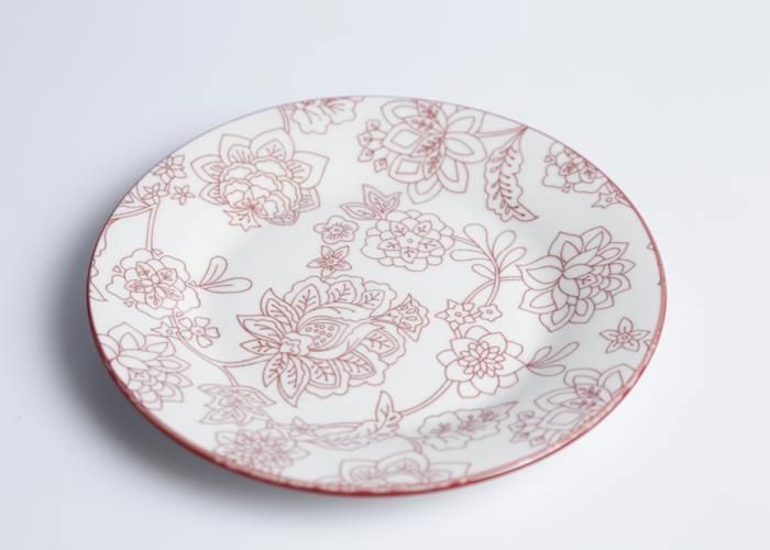 Assiette Plate Ronde en Porcelaine 17,8cm