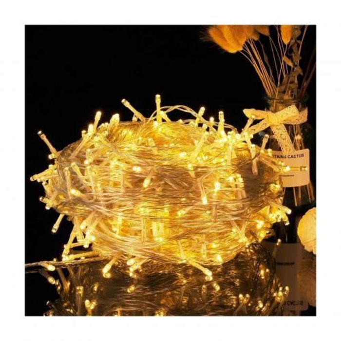 Guirlande Lumineuse 100 LEDS Jaune - 10 Métre