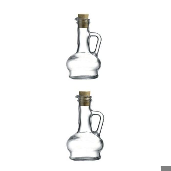 Huilière - Olivia - Set de 2 - Verre Transparent - 240 ml - 16 cm de Hauteur