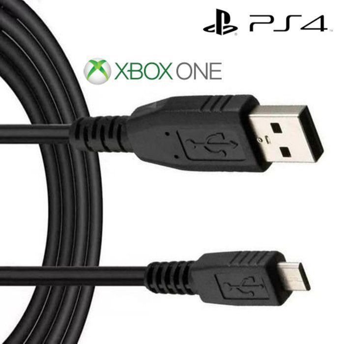 Câble USB Chargeur compatible Manette PS4 et Xbox One - 2 metres