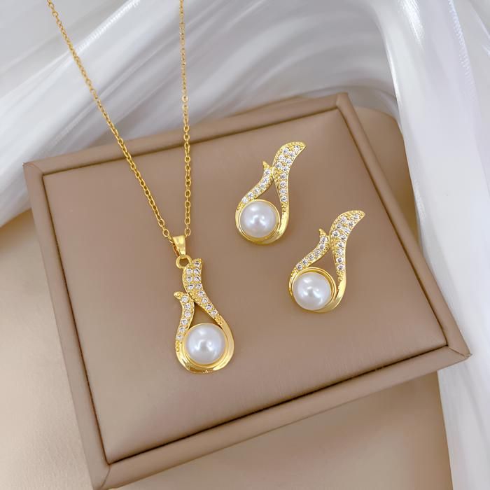Ensemble de Bijoux - EGO - EGO023 - Dorée - Acier - Cristal