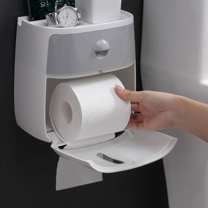 Porte papier toilette étanche - GENERIC - Orange - Plastique ABS - Accessoires de salle de bain - 1 unité