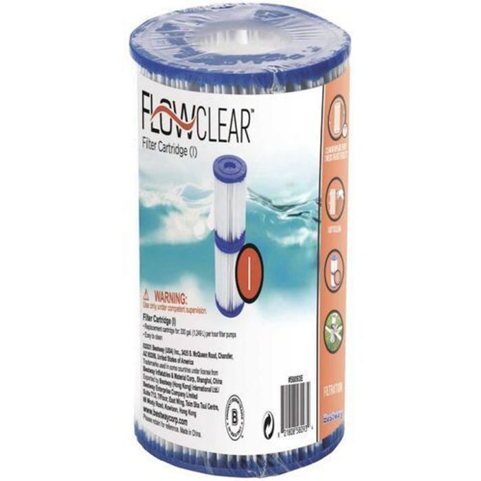 Filtration piscine - Bestway - Cartouches Type II Flowclear - 2 PCS - Plastique - Résine