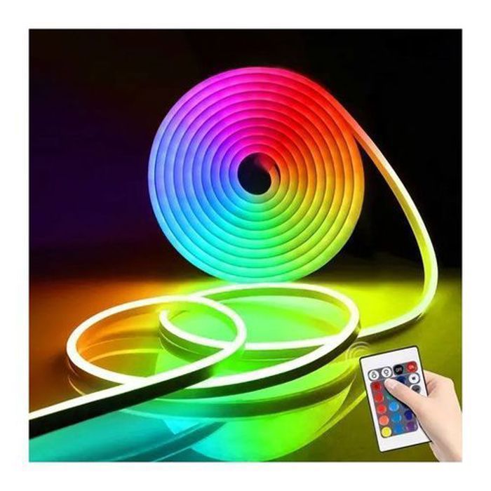 Neon Flexible Led Strip lights - RGB avec telecommande - collant avec prise - Etanche - Interior Design