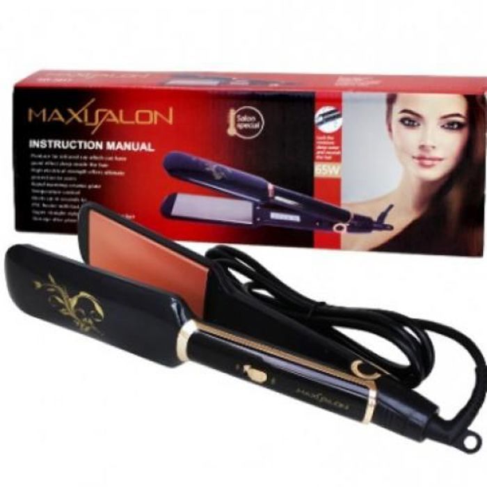 Fer à lisser - maxisalon - MX-1011 - Céramique - Température réglable - Noir