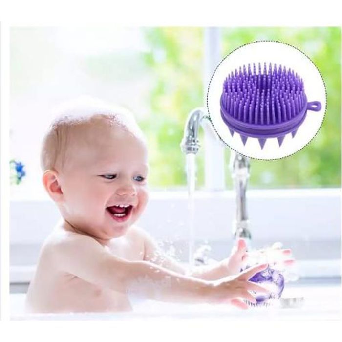 Brosse de bain et de shampoing en silicone .