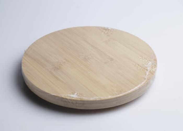 Plateau de Présentation Tournant en Bambou 23 cm
