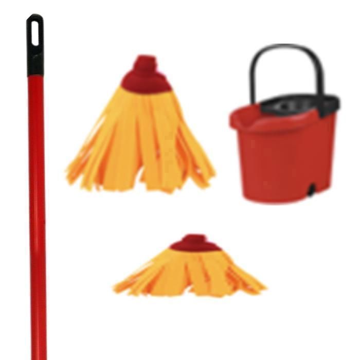 Kit de Nettoyage (Seau Essoreur Clean Up Roller 14L + Mop Speedyclean + Manche Ergoclean Pro 140 + Recharge Gratuite)