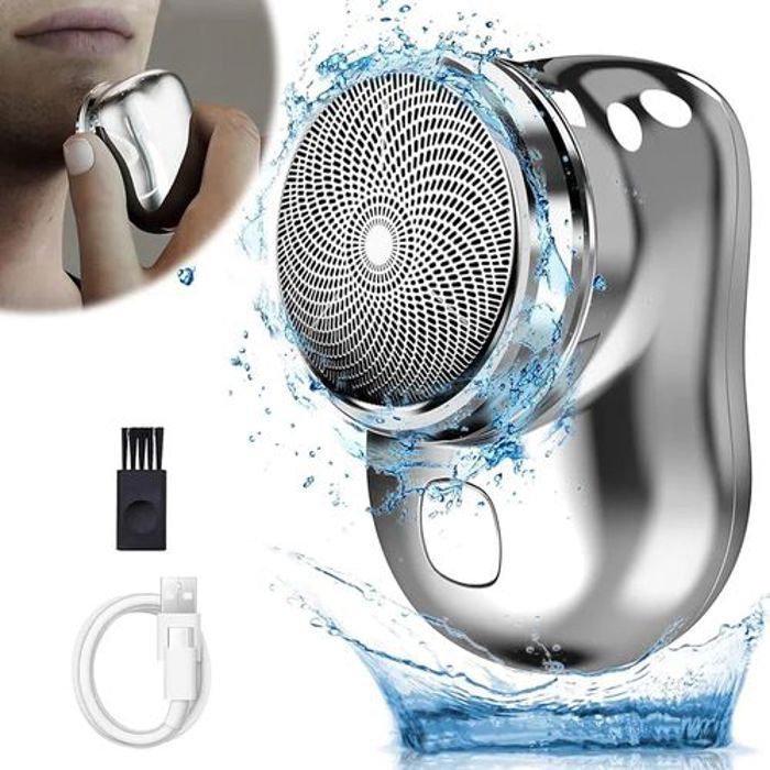 Rasoir électrique puissant pour homme - Mini rasoir électrique lavable
