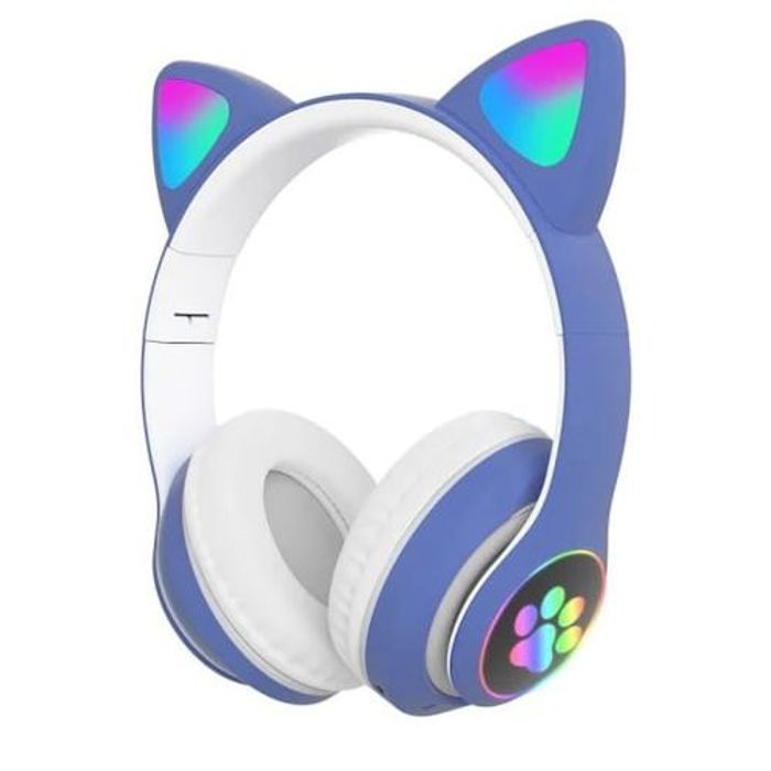 Casque Bluetooth Sans Fil Oreil de Chats pour Enfants