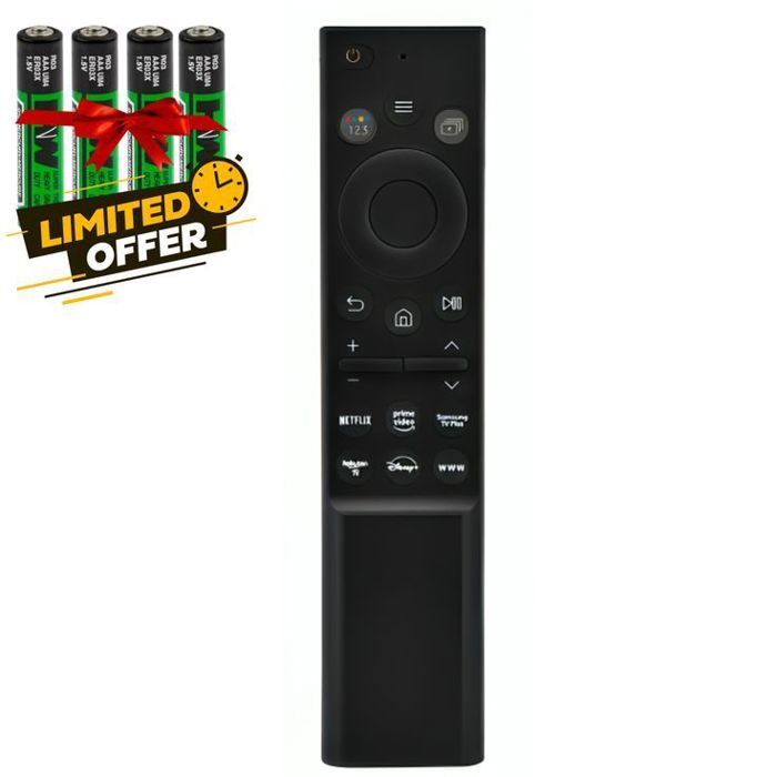 Telecommande Universelle pour Samsung Smart TV avec Boutons Netflix, Rakuten, Prime Video + 4 Piles Gratuites