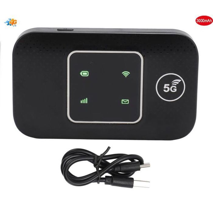 Wireless Mini Routeur 4G LTE 3000Mah WiFi Hot Pots porte Carte Sim Ecran Lcd