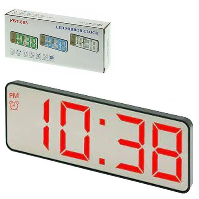 Horloge Numérique LED avec Affichage de la Température Date et l'Heure