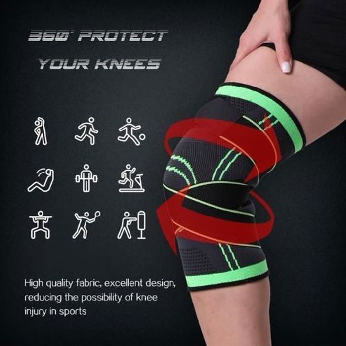 Genouillère - Knee Support - Bleu - Sangles réglables - Protection efficace - Multisport