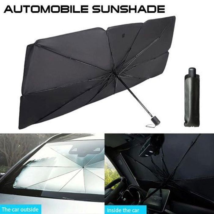 Couvre Pare-brise Parapluie pliable en titane et argent, bloc de lumière