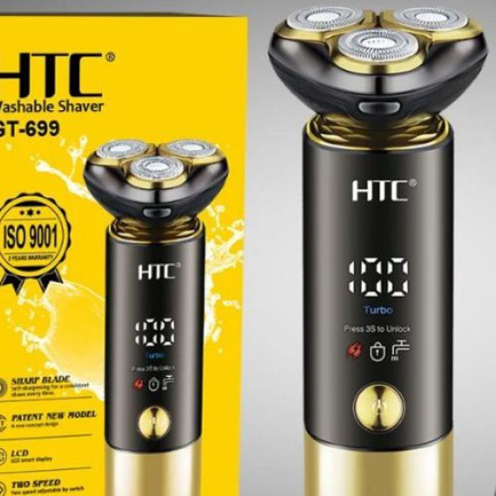 Rasoir pour hommes - HTC - GT-699 - Lavable - Fonctionnement sans fil - Batterie lithium 600 mAh