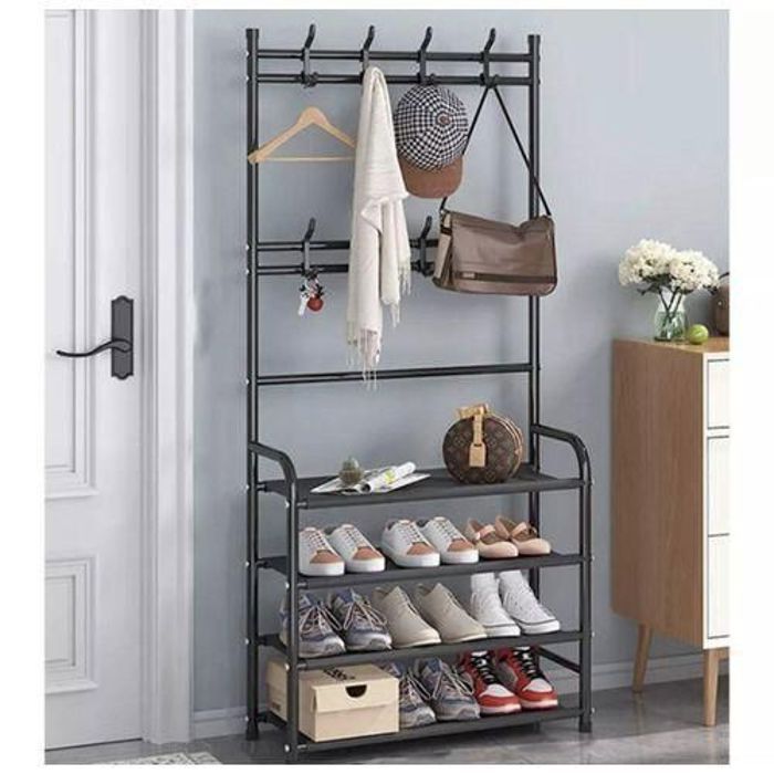 Armoire pliante avec cintre, 4/5 couches, sacs à vêtements, chaises de bureau, porte-manteaux, étagère, rangement pour chaussures
