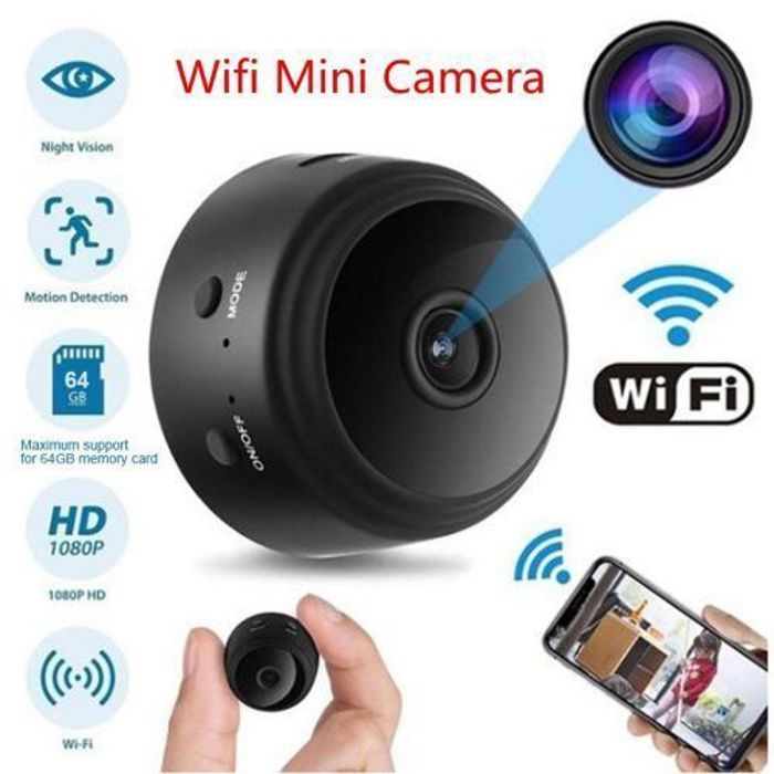 Cam APP HD 1080P A9 WiFi Mini caméras IP P2P  Micro caméscope téléphone