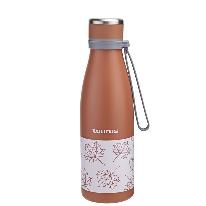 Bouteille Isotherme - COLA - 550 ML - Acier Inoxydable - Orange - Anti-Fuites