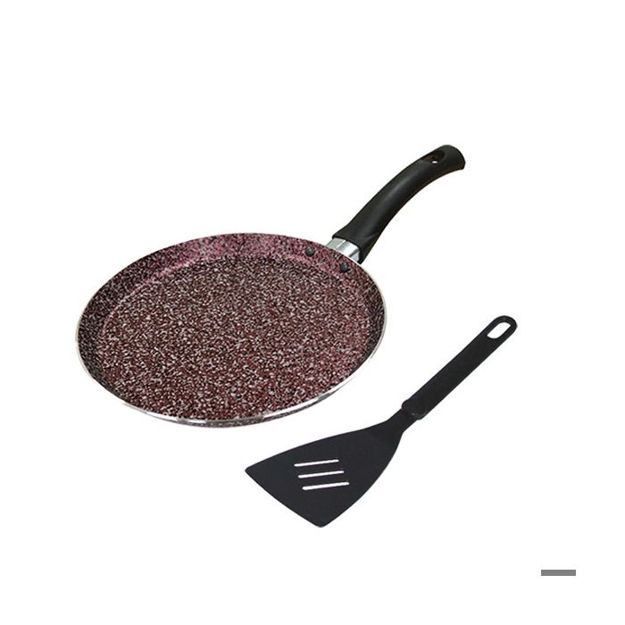 Crêpière - Hbibti - Granite Ø12 - Anti-adhésif - Manche en bakélite - Tous feux compatibles