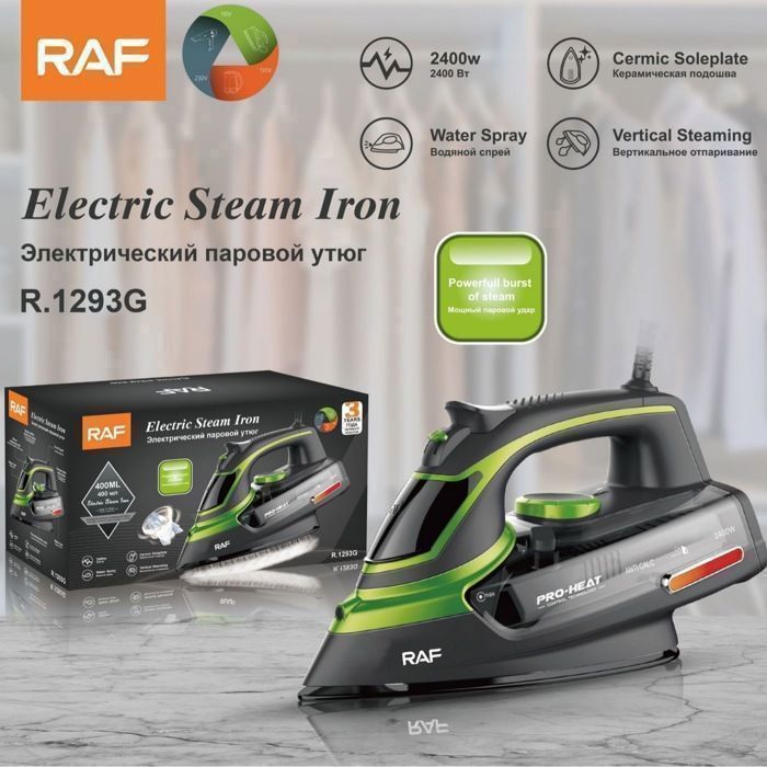 Fer à repasser vapeur portable - RAF - Déterminer - 2400W - Réservoir 400ml - Antiadhésif