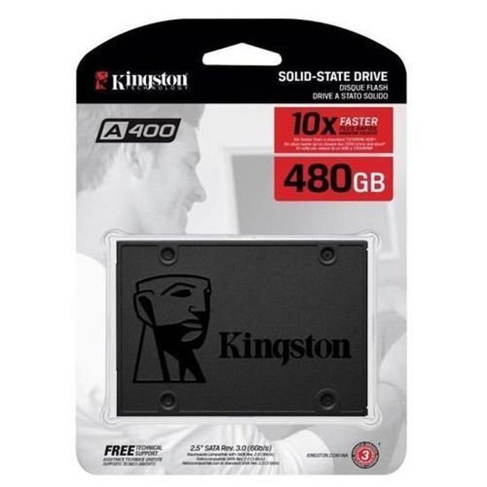 Disque SSD - Kingston - A400 - 480Go - 2.5" - SATA-600