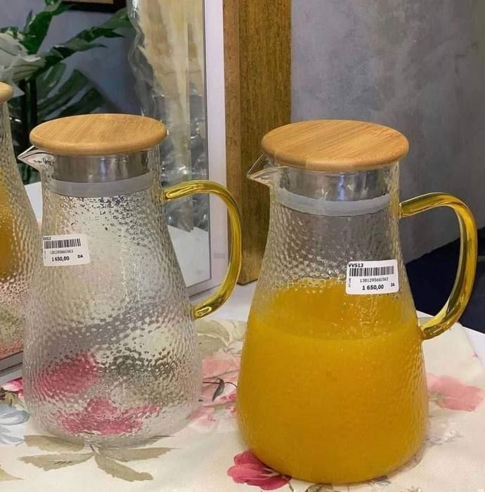 Ensemble de bouteilles d'eau froide martelées, grand carafe à jus en verre, pour eau froide, ml