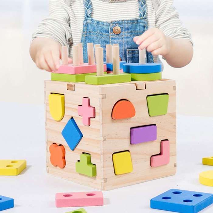 Ensemble De Blocs De Géométrie Assortis