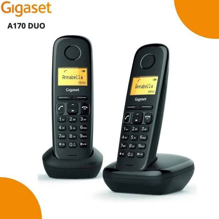 Gigaset Téléphone fix de A170 Duo Numérique téléphone sans fil