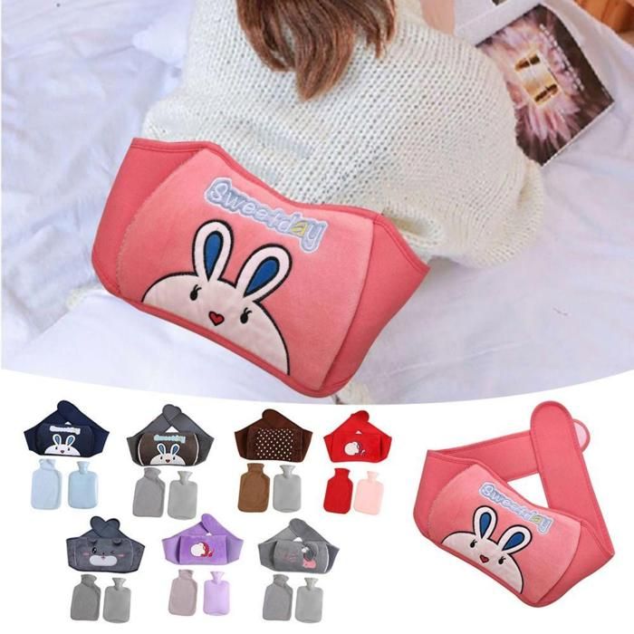 Ceinture de Taille Chauffante avec Bouillotte en Caoutchouc pour Soulagement des Douleurs