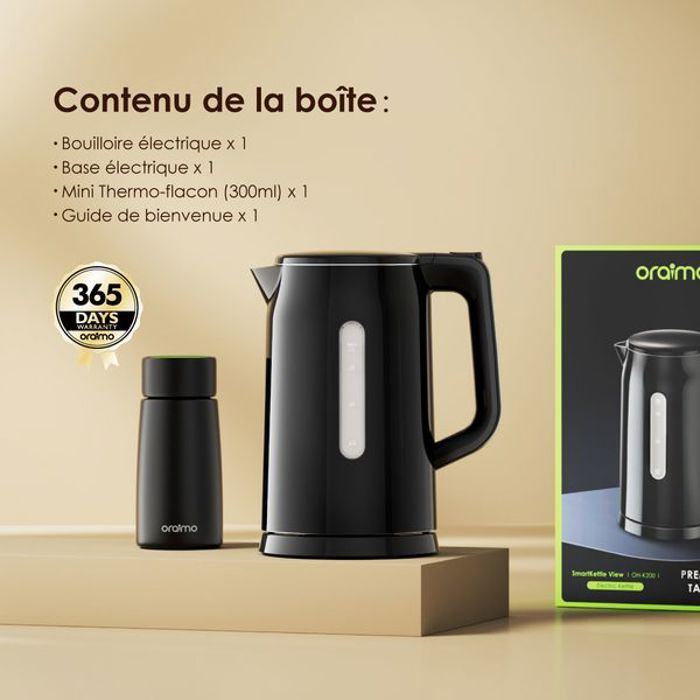 oraimo SmartKettle View Bouilloire Électrique 1.7L Inox 304