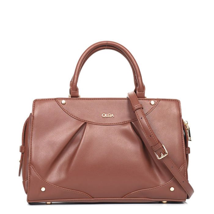 Sac - OLGA - Évasion - Marron Chocolat - Cuir - Zippée