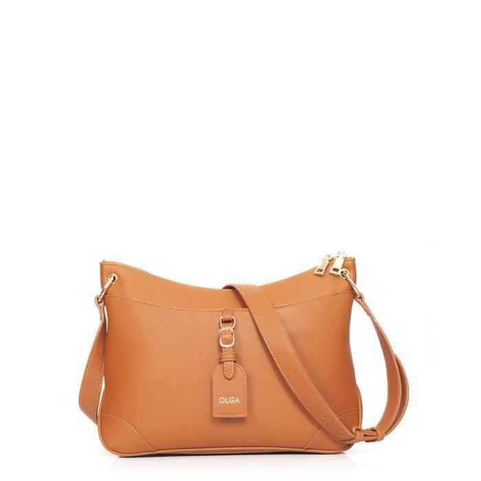 Sac - OLGA - L'Audacieuse - Marron - Cuir - Zippée