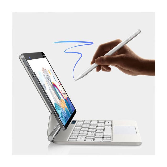 Stylet OS-Baseus Smooth Writing 2 Series Lite avec indicateurs LED Moon Blanc (Version active avec câble Type-C et pointe active)